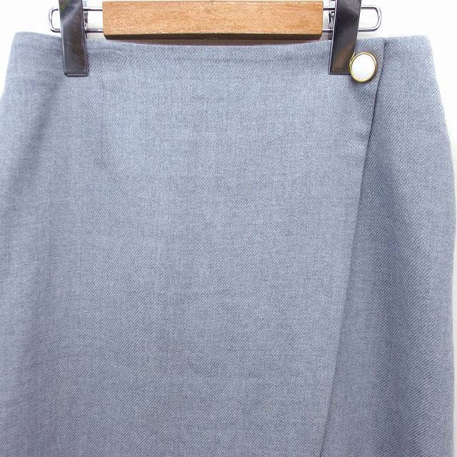 ROPE’(ロペ)のロペ ROPE ラップスカート風 フレアスカート ロング 無地 ウール 40 レディースのスカート(ロングスカート)の商品写真