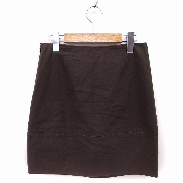 CROLLA(クローラ)のクローラ crolla タック タイトスカート ミニ 無地 コットン 綿 36 レディースのスカート(ミニスカート)の商品写真