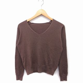 エヌナチュラルビューティーベーシック(N.Natural beauty basic)のN.ナチュラルビューティーベーシック リブニット セーター Vネック 長袖 無地(ニット/セーター)