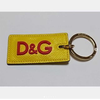 ドルチェアンドガッバーナ(DOLCE&GABBANA)のドルチェ&ガッバーナ　キーホルダー　イエロー　レッド　レザー　キーリング(キーホルダー/ストラップ)