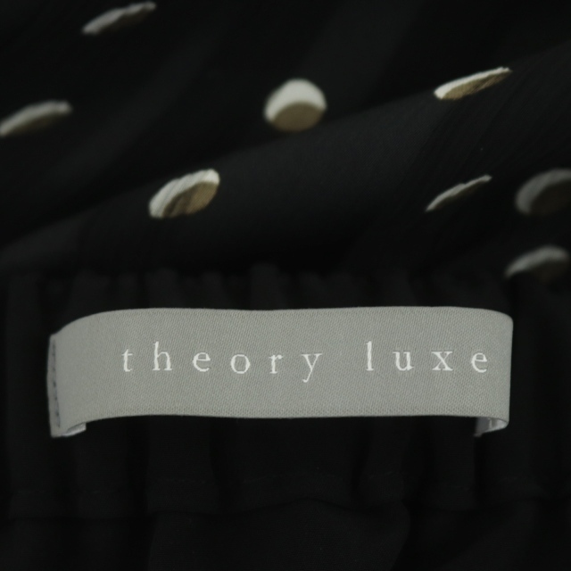 Theory luxe(セオリーリュクス)のセオリーリュクス 21SS スカート フレア マキシ丈 総柄 38 黒 白 茶 レディースのスカート(ロングスカート)の商品写真