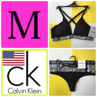 カルバンクライン(Calvin Klein)のレア 新品 下着 USA  カルバンクライン ブラ Tショーツ 4点セット M(ブラ&ショーツセット)