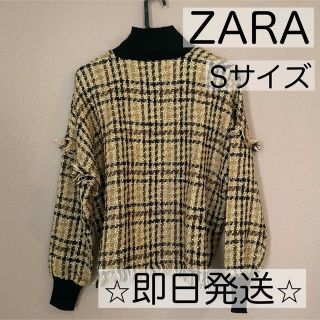 ザラ(ZARA)の⭐︎ZARA⭐︎フリンジニット⭐︎タートルネック⭐︎(ニット/セーター)