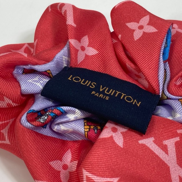 ルイヴィトン LOUIS VUITTON シュシュセット ミニマル M77692 1つのみ ヘアアクセサリー シュシュ シルク マルチカラー 未使用