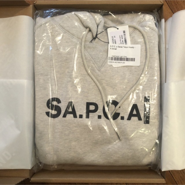 sacai(サカイ)のsacai apc パーカー フーディー グレー xs メンズのトップス(パーカー)の商品写真