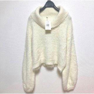 ダブルクローゼット(w closet)のダブルクローゼット w closet ニット プルオーバー ホワイト(ニット/セーター)