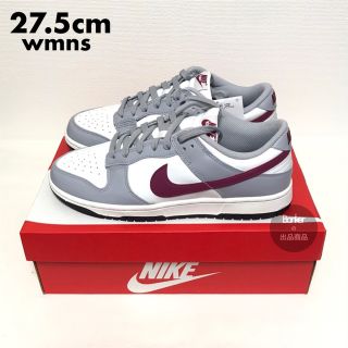 ナイキ(NIKE)の新品27.5 ナイキ WMNS DUNK LOW ダンク グレー レッド パンダ(スニーカー)