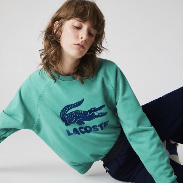 LACOSTE / ビッグロゴプリントクルーネックトレーナー【新品】-