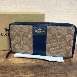 コーチ(COACH)の新品 COACH コーチ F54630 シグネチャー ラウンドファスナー 長財布(財布)