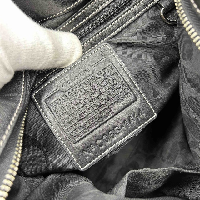 COACH(コーチ)のCOACH コーチ　1414 ショルダーバッグ　レザー　ブラック　【極美品】 レディースのバッグ(ショルダーバッグ)の商品写真