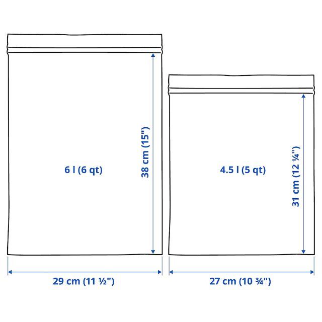 ブランド激安セール会場 IKEA フリーザーバッグ 計60枚 6L×30枚 4.5L