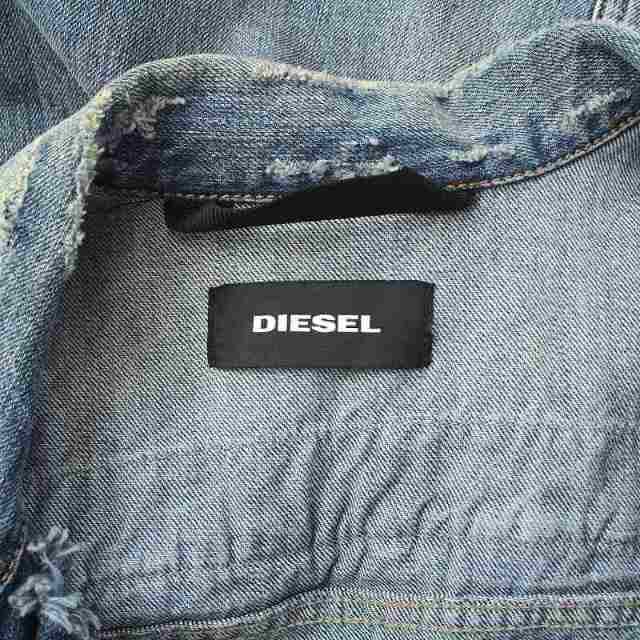 DIESEL(ディーゼル)のディーゼル Gジャン ジージャン デニムジャケット フリル フリンジ XXS 青 レディースのジャケット/アウター(Gジャン/デニムジャケット)の商品写真