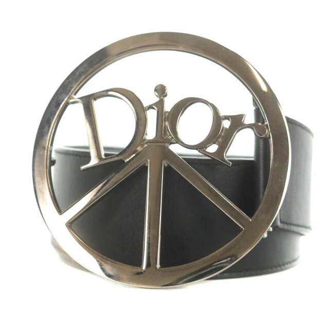 Christian Dior(クリスチャンディオール)のChristian Dior ベルト ロゴバックル レザー 90 黒 ブラック メンズのファッション小物(ベルト)の商品写真