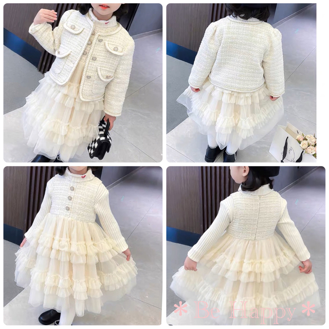 【新品】フォーマル2点セット(裏起毛タイプ)  120サイズ キッズ/ベビー/マタニティのキッズ服女の子用(90cm~)(ドレス/フォーマル)の商品写真