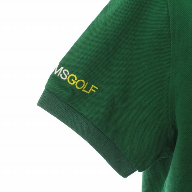 ビームスゴルフ ポロシャツ プルオーバー 衿チェック 半袖 L 緑 レディースのトップス(ポロシャツ)の商品写真