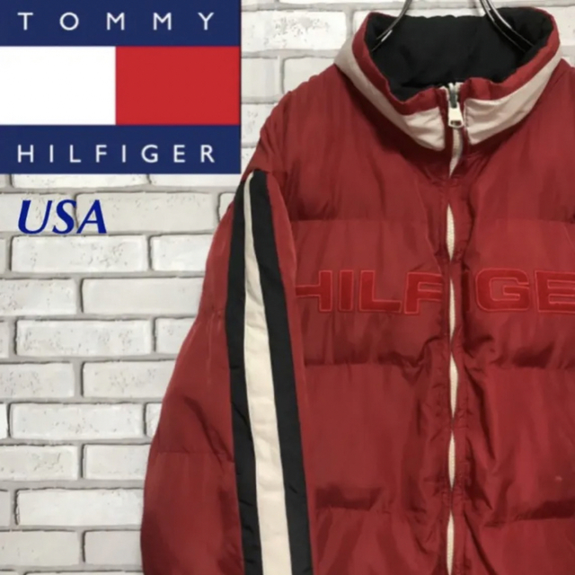 TOMMY HILFIGER(トミーヒルフィガー)の希少 トミーヒルフィガー☆トリコロール中綿リバーシブルジャケット Lサイズ90s メンズのジャケット/アウター(ダウンジャケット)の商品写真