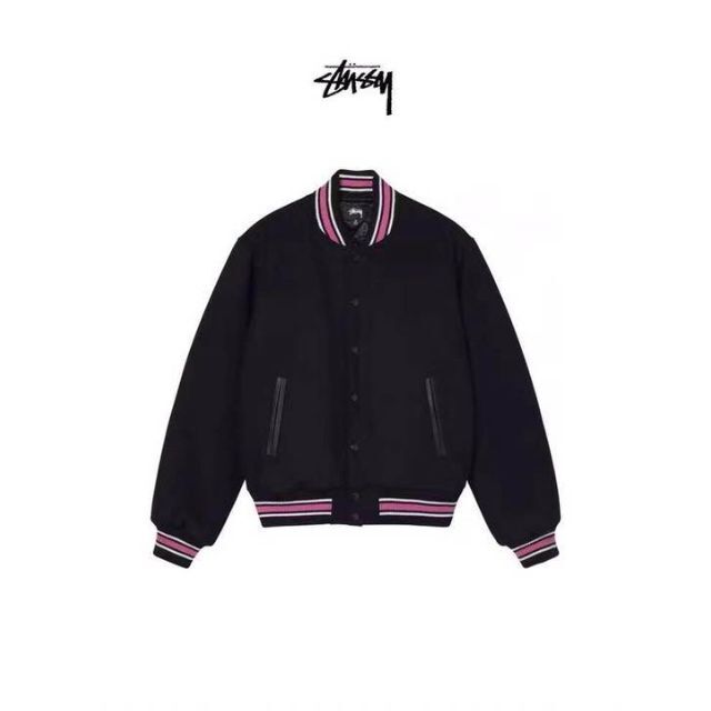 最安値に挑戦! 新品同様 STUSSY S TALK MELTON VARSITY JACKET