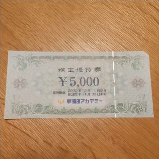 早稲田アカデミー株主優待券1枚(その他)