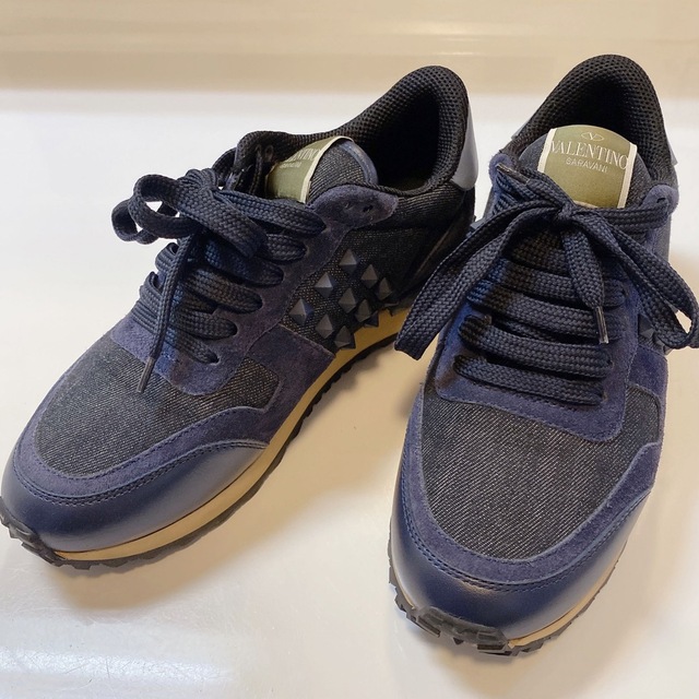 VALENTINO ヴァレンティノ レディース スニーカー ネイビー 紺 デニム