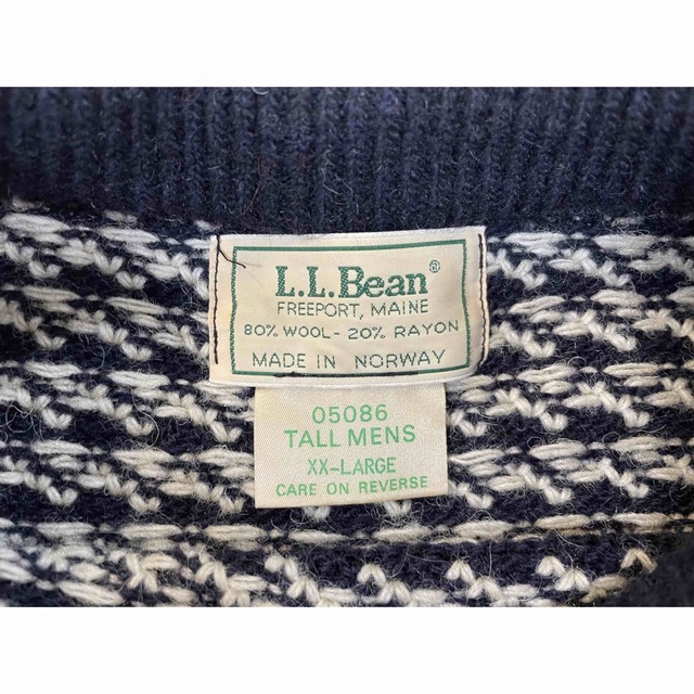 L.L.Bean(エルエルビーン)の【希少サイズ】 l.llbean llbean バーズアイ ニット XXL メンズのトップス(ニット/セーター)の商品写真