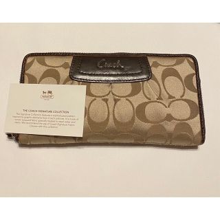 コーチ(COACH)のコーチ長財布　signature柄　中古(財布)