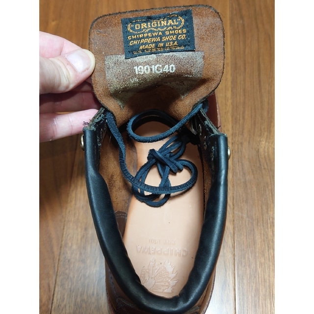 値下げ展示品】チペワ1901G40 フィールドブーツ CORDOVAN 色褪せ有