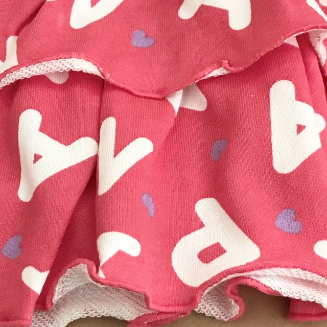 ANAP Kids(アナップキッズ)のアナップキッズ ロゴハートミニスカート ピンク 90 キッズ/ベビー/マタニティのキッズ服女の子用(90cm~)(スカート)の商品写真