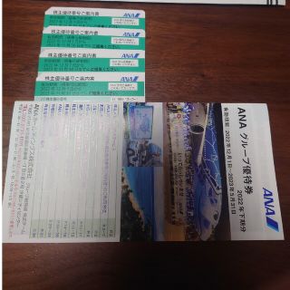 エーエヌエー(ゼンニッポンクウユ)(ANA(全日本空輸))の【匿名配送】ANA　全日空　株主優待券4枚セット(その他)