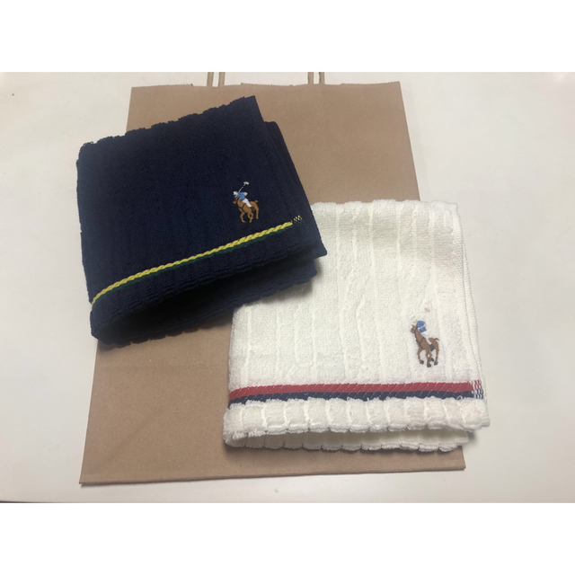 POLO RALPH LAUREN(ポロラルフローレン)の新品]ラルフローレンハンカチタオル2枚セット メンズのファッション小物(ハンカチ/ポケットチーフ)の商品写真