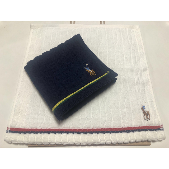 POLO RALPH LAUREN(ポロラルフローレン)の新品]ラルフローレンハンカチタオル2枚セット メンズのファッション小物(ハンカチ/ポケットチーフ)の商品写真