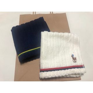 ポロラルフローレン(POLO RALPH LAUREN)の新品]ラルフローレンハンカチタオル2枚セット(ハンカチ/ポケットチーフ)