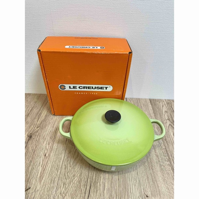 ル・クルーゼ 使用1回のみ 美品 Marmite マルミット 22cm kiwi 人気を