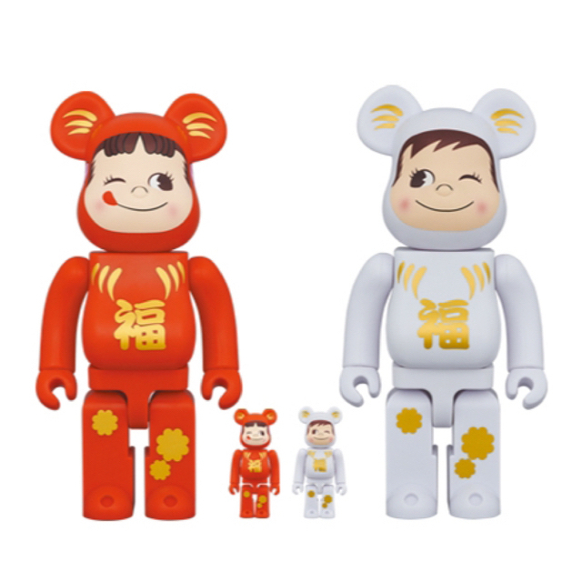 BE@RBRICK(ベアブリック)のBE＠RBRICK 達磨 ペコちゃん & ポコちゃん 100% & 400%  エンタメ/ホビーのフィギュア(その他)の商品写真