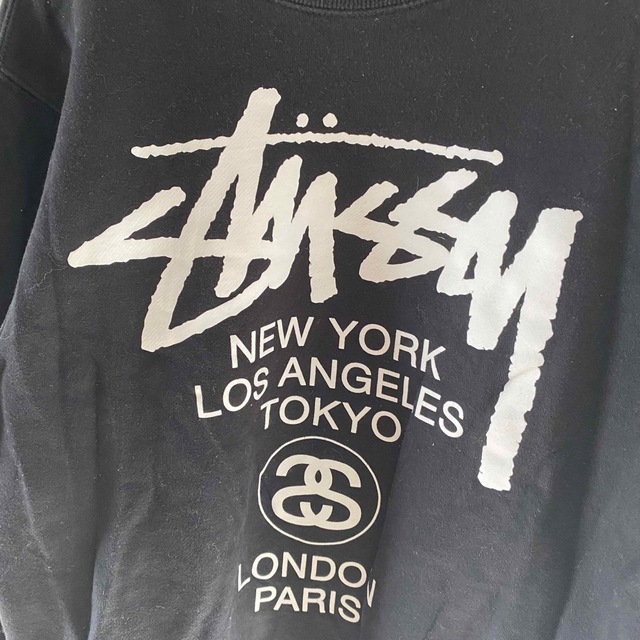 Stussyステューシースウェットトレーナーメンズ長袖ブラック黒mストリート