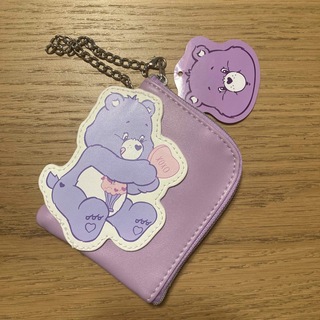 ケアベア(CareBears)のケアベア　ポーチ　財布　パープル(キャラクターグッズ)