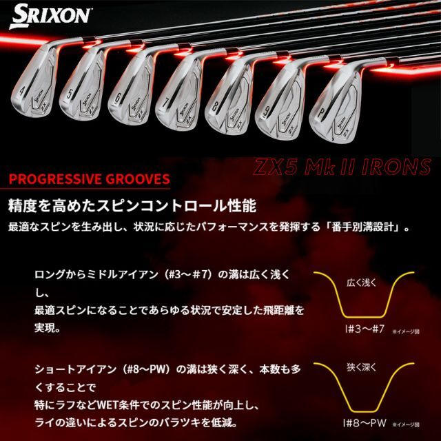 Srixon - スリクソン ZX5 Mk2 6本（5～9I,PW） 950GH DST 「S」の通販