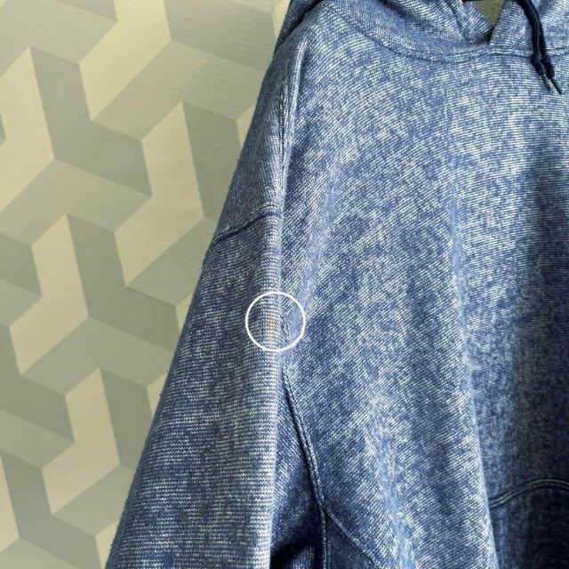 【90s ビンテージ ナイキ】銀タグ XL刺繍 スウェットパーカー 青 nike