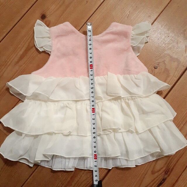 kid’s zoo(キッズズー)のキッズズー フリルトップス80 キッズ/ベビー/マタニティのベビー服(~85cm)(ワンピース)の商品写真