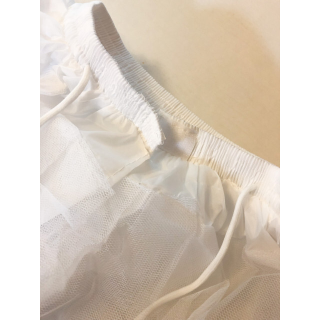 6 パニエ 45㎝ 3段チュール フリル  ドレス スカート レディースのフォーマル/ドレス(ウェディングドレス)の商品写真
