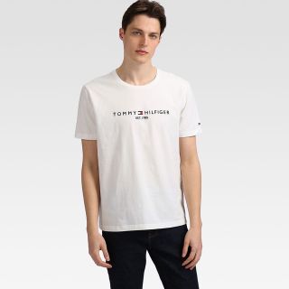 トミーヒルフィガー(TOMMY HILFIGER)のTOMMY HILFIGER ベーシックロゴTシャツ　白　Lサイズ(Tシャツ/カットソー(半袖/袖なし))