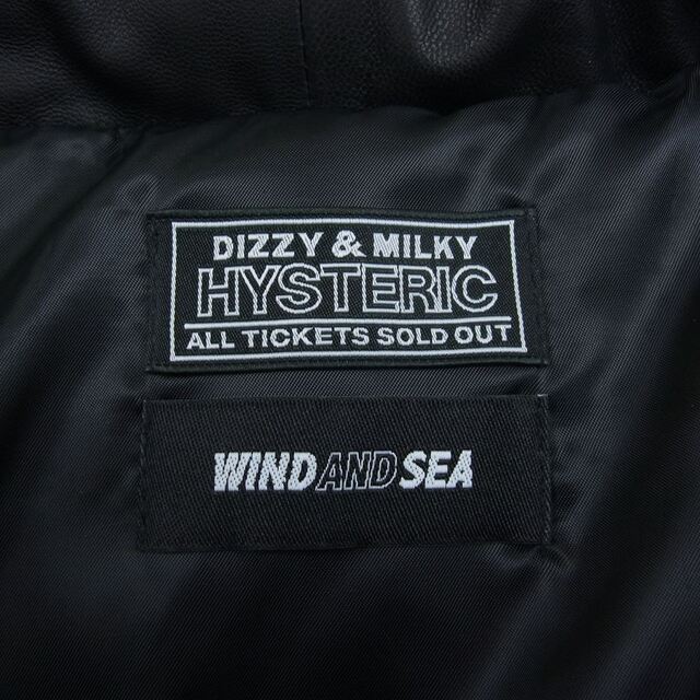 WIND AND SEA(ウィンダンシー)のWIND AND SEA ウィンダンシー 22AW WDS-C-HYS-23-AP-Q1-02 × WIND AND SEA ウィンダンシー WDS Leather Down Jacket レザー ダウン ジャケット ヨークレザー 羊革 ブラック系 XL【極上美品】【中古】 メンズのジャケット/アウター(その他)の商品写真