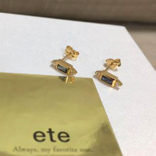 ete - エテ サファイアダイヤモンドピアス k18の通販 by ☆おまとめ割 ...