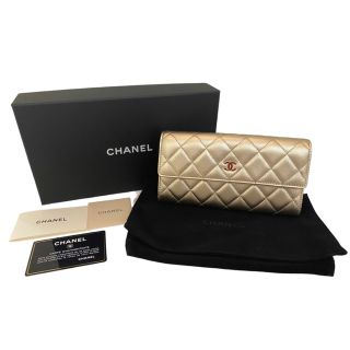 シャネル(CHANEL)の♡新品未使用♡ CHANEL マトラッセ 長財布 ラムスキン ゴールド(財布)