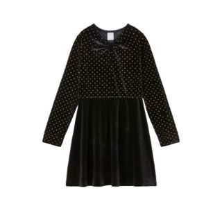 ザラキッズ(ZARA KIDS)のZara kids シャイニーベルベットワンピース(ワンピース)