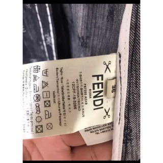 FENDI - 【美品】FFカーリグラフィ ブルードリルカーリグラフィ シャツ 