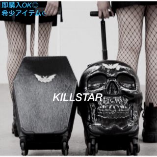 希少 KILLSTAR SKULL SUITCASE トラベル 地雷 ブラック(スーツケース/キャリーバッグ)