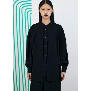 ENFOLD - enfold ノーカラーストライプシャツ 38の通販 by rina's shop