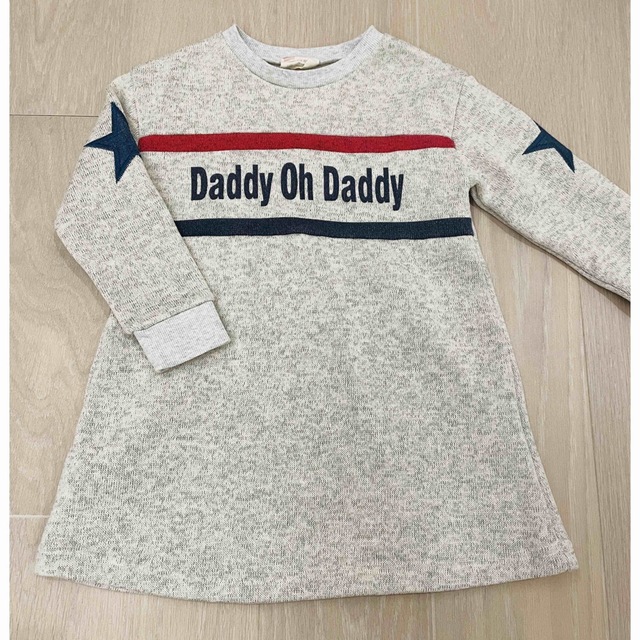 daddy oh daddy(ダディオーダディー)のダディオダディ ロゴ トレーナー ワンピース キッズ/ベビー/マタニティのキッズ服女の子用(90cm~)(ワンピース)の商品写真