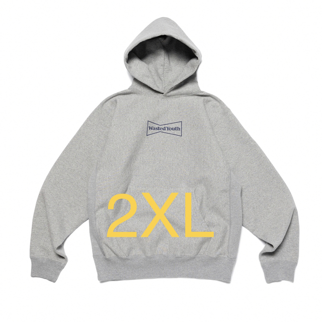 HOODIE #2 wasted youth フーディ グレー 2XL