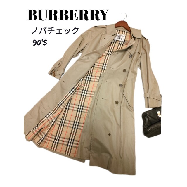 BURBERRY(バーバリー)のBURBERRY トレンチコート ノバチェック バーバリー 白タ レディースのジャケット/アウター(トレンチコート)の商品写真